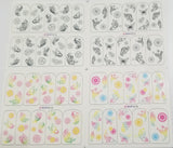 Rainbow & Black and White Butterflies, Roses 8 Sets Nail Art Design,_BOP212
