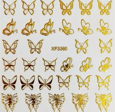 Butterfly 5D Nail art decal.